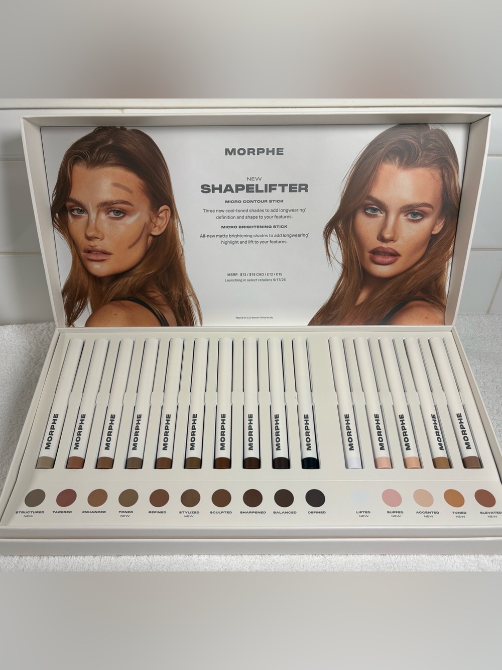 Morphe Shapelifter Micro Contour & Brightening Stick Set PR Box NIB